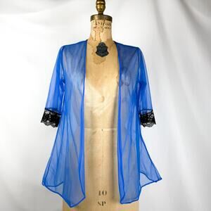 Vintage 1960's Blue Sheer Kimono